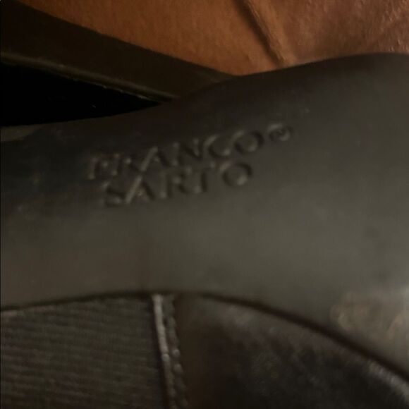 Franco Sarto Black Heeled Boots Sz 7 med - Picture 6 of 7